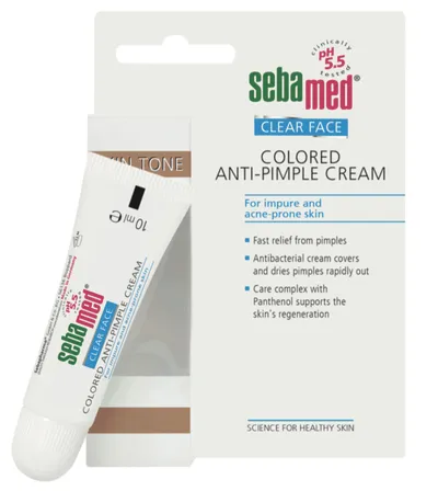 Krem/Xhel me ngjyrë kundër akneve Sebamed Clear Face, 10ml - 1
