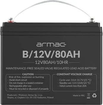 Bateri zëvendësuese Armac, 12V/80Ah