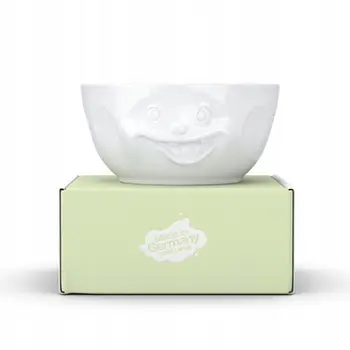 Tasë shërbimi TASSEN White Silly Smile Bowl, porcelan, e bardhë