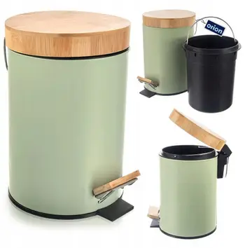 Kosh mbeturinash ORION GREENISH, 3L, me pedale dhe kapak, i gjelbër