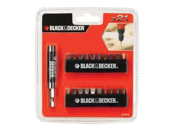 Set majash për kaçavidë Black&Decker, 21 copë