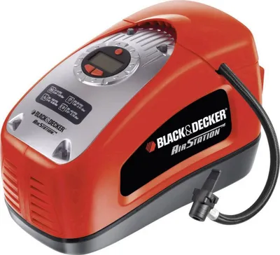 Kompresor Black & Decker ASI300, 12 / 230V, i zi/kuq - 1