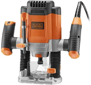 Makinerë fresuese Black&Decker KW1200E, 1200 W, e zezë