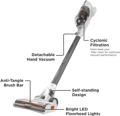 Thithëse elektrike Black&Decker PowerSeries+ BHFEA520J-QW, e bardhë - 2