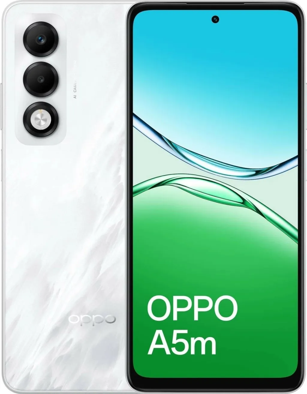 Celular OPPO A5m 8/256GB bardhë - 1