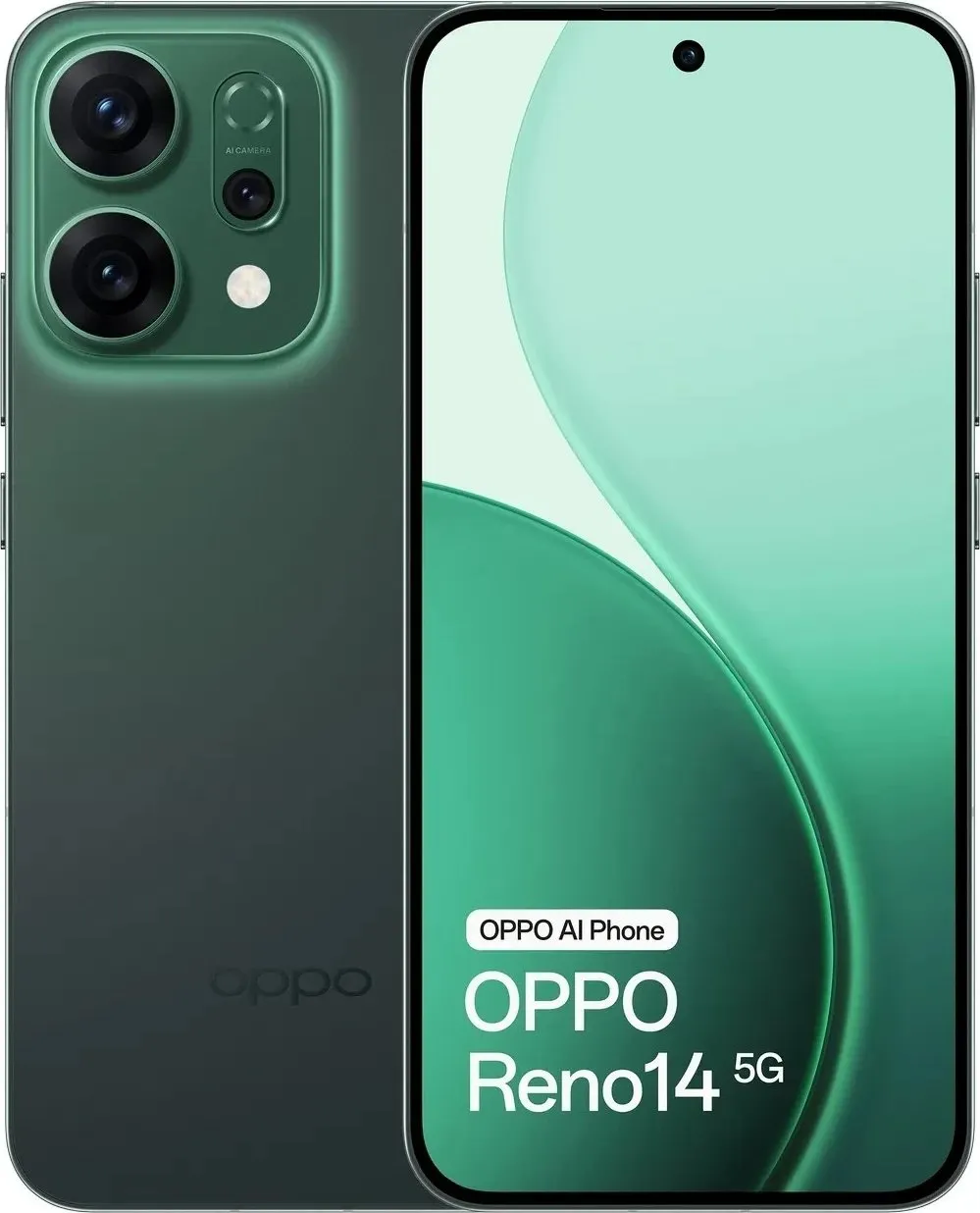 Celular OPPO Reno 14 5G 12/512GB, Luminous Green - 1