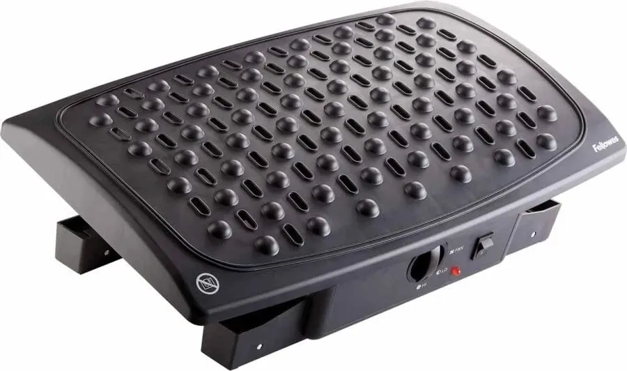 Mbështetëse këmbësh Fellowes Ergonomics professional cooling and heating, e zezë - 2