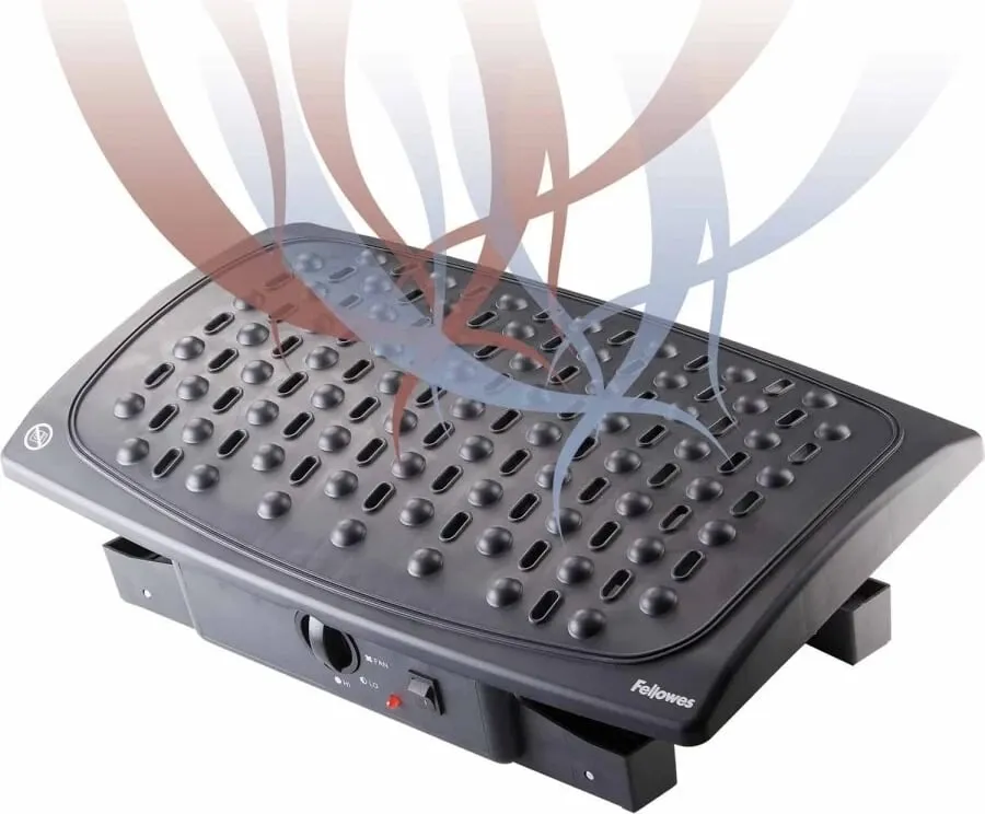 Mbështetëse këmbësh Fellowes Ergonomics professional cooling and heating, e zezë - 4