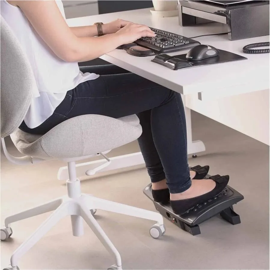 Mbështetëse këmbësh Fellowes Ergonomics professional cooling and heating, e zezë - 7