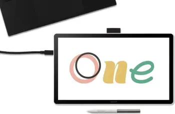 Tablet grafik Wacom One 14.0 inç, me stilolaps digjital, e zezë