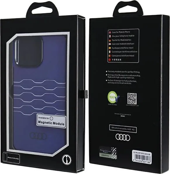 Mbështjellës Audi IML MagSafe për iPhone 15 Pro, Blu - 2