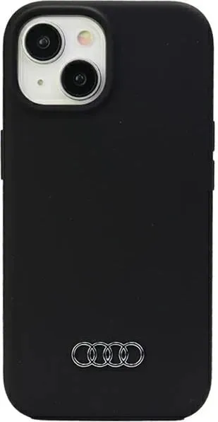 Mbështjellës Audi për iPhone 15 Plus, silikon, i zi - 1