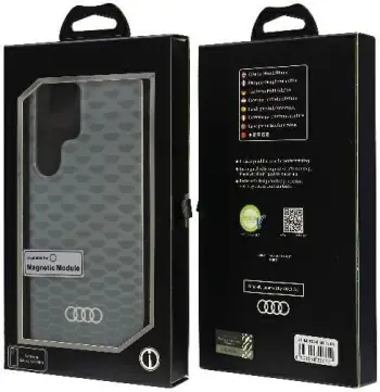 Mbështjellës Audi IML Stitching Pattern MagSafe për Samsung Galaxy S24 Ultra, gri