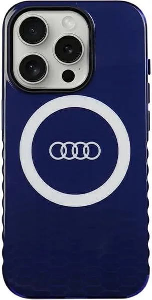 Mbështjellës Audi IML Big Logo MagSafe për iPhone 15 Pro, Blu - 1