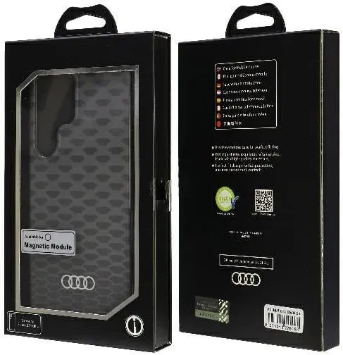 Mbështjellës Audi IML Stitching Pattern MagSafe për Samsung Galaxy S24 Ultra S928, i zi - 1