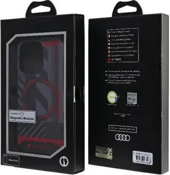 Mbështjellës Audi Sport MagSafe për iPhone 14 Pro 6.1", i zi, hardcase