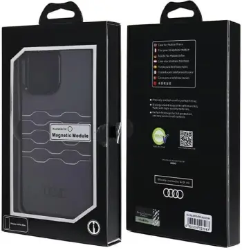 Mbështjellës Audi IML Big Logo MagSafe për iPhone 14 Pro Max, zi