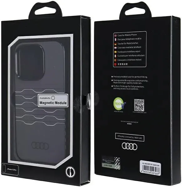 Mbështjellës Audi IML MagSafe për iPhone 15 Pro, i zi - 3