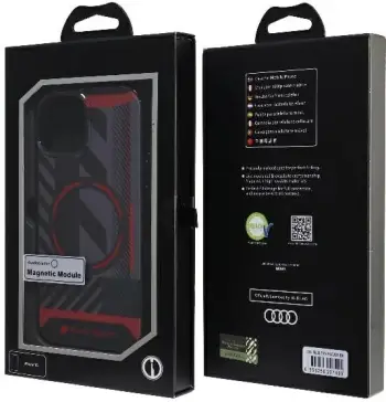 Mbështjellës Audi IML Sport MagSafe për iPhone 15 Pro 6.1", i zi