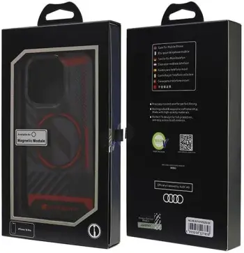 Mbështjellës Audi IML Sport MagSafe për iPhone 16 6.1", i zi