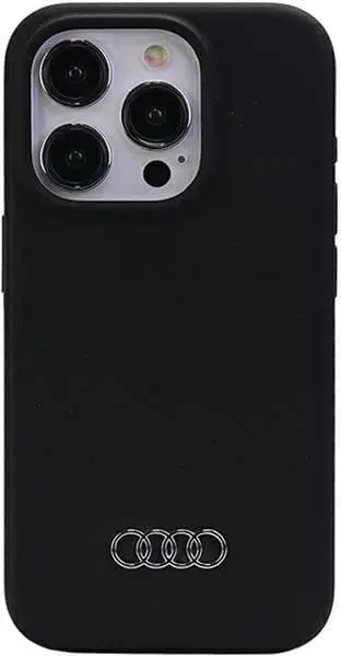 Mbështjellës Audi për iPhone 15 Pro Max/Pro, silikon, i zi