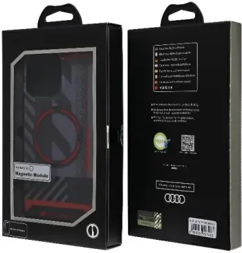 Mbështjellës Audi IML Sport MagSafe për iPhone 15/14 Plus 6.7", i zi
