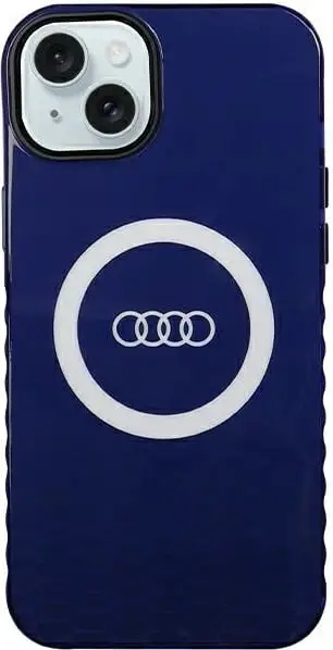 Mbështjellës Audi IML Big Logo MagSafe për iPhone 15/14/13, kaltër