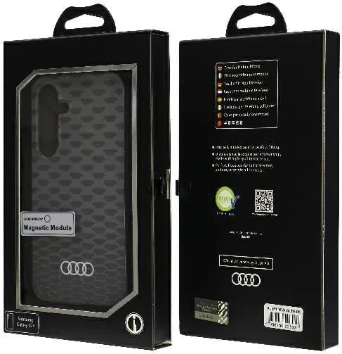 Mbështjellës Audi IML Stitching Pattern MagSafe për Samsung Galaxy S24, i zi - 1