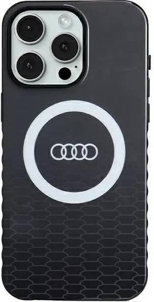 Mbështjellës Audi IML Big Logo MagSafe për iPhone 15 Pro Max, Blu