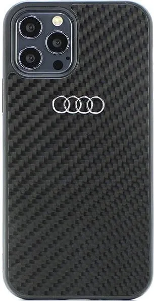 Mbështjellës Audi Carbon Fiber për iPhone 12/12 Pro 6.1", i zi - 1