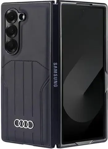 Mbështjellës Audi Synthetic Leather MagSafe për Samsung Galaxy Z Fold 6, i zi