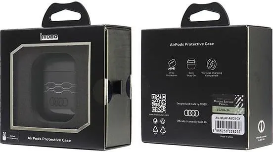 Mbështjellës Audi IML Geometric Pattern për AirPods 1/2, Gri - 6