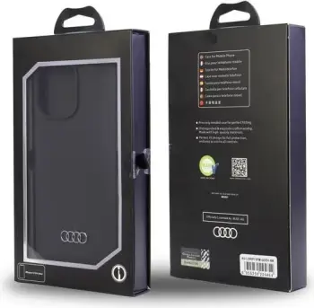 Mbështjellës Audi për iPhone 13 Pro Max 6.7", silikon, i zi