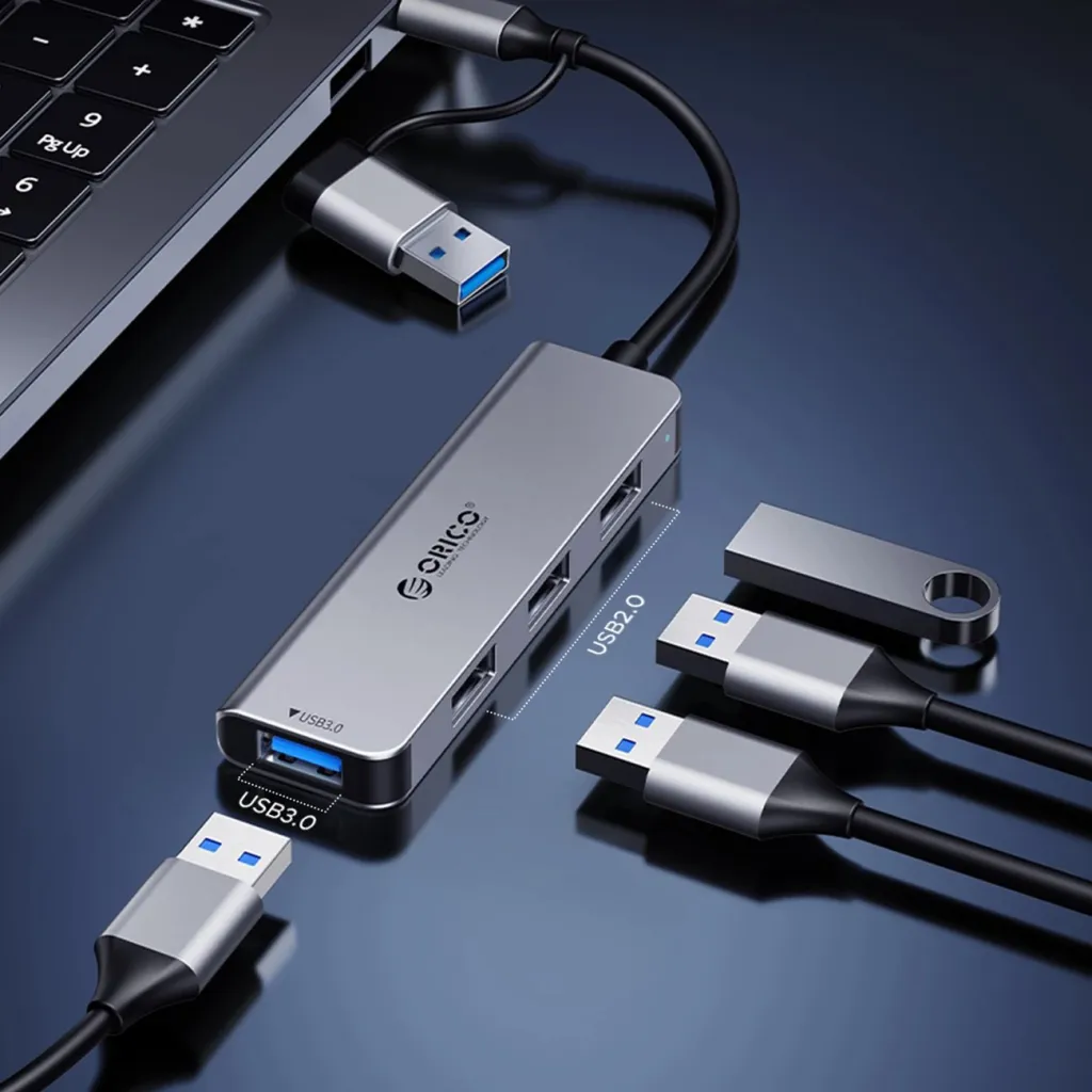 Kasë Orico YSA8-U3, 8 porta, USB-A/USB-C, Gri - 3