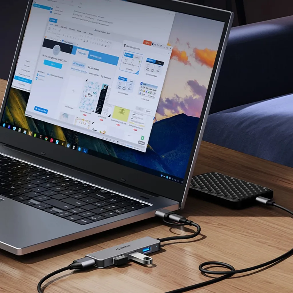 Kasë Orico YSA8-U3, 8 porta, USB-A/USB-C, Gri - 4