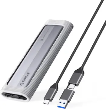 Kasë Orico AXM2S-G2-V1 për SSD M.2 NVMe/SATA, USB-C/USB-A, 10Gbps, Gri