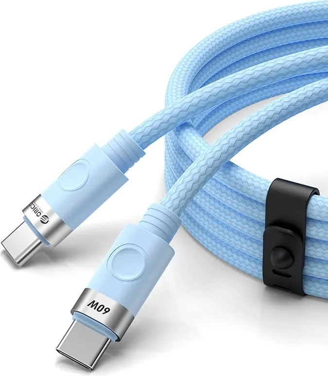 Kabllo USB-C në USB-C Orico CDX, 1m, 60W, Kaltër - 1