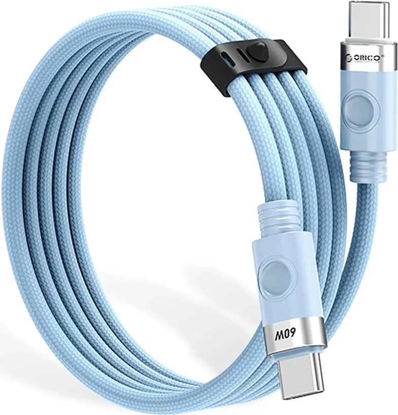 Kabllo USB-C në USB-C Orico CDX, 1m, 60W, Kaltër - 2