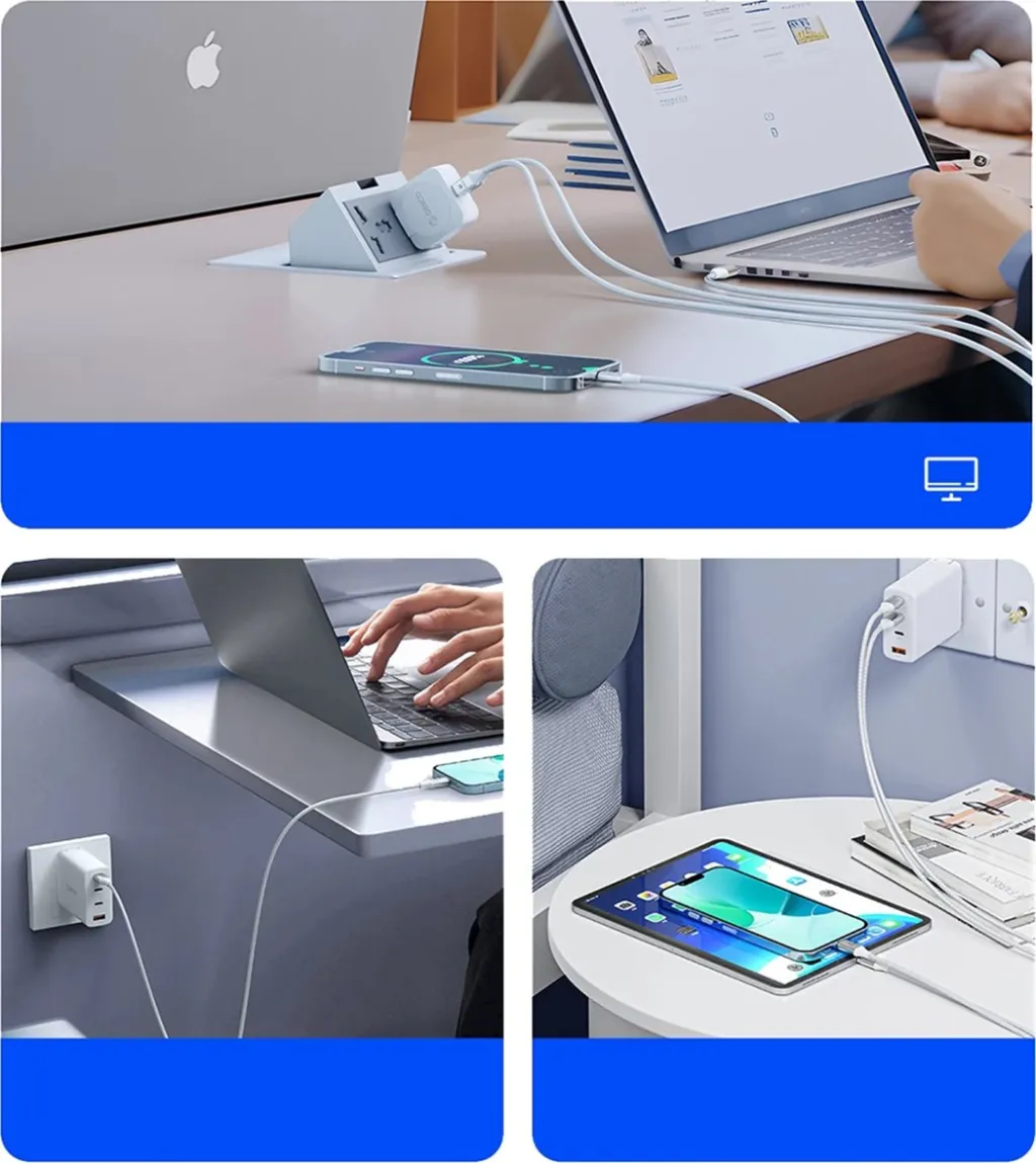 Kabllo Orico CDX USB-C në USB-C, 1m, 100W, 5A, Bardhë - 5