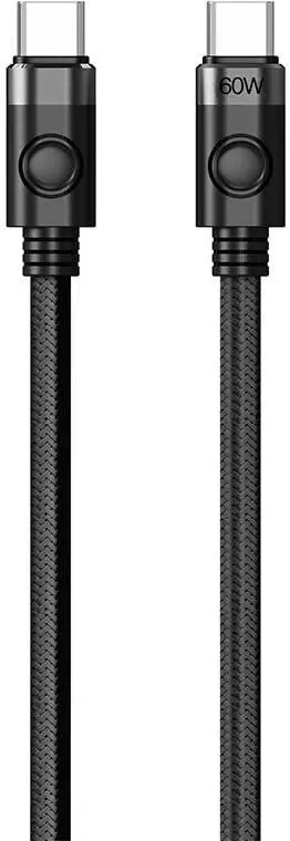 Kabllo karikimi USB-C në USB-C Orico CDX-60CC-BK-BP-IP, 1m, 60W, e zezë