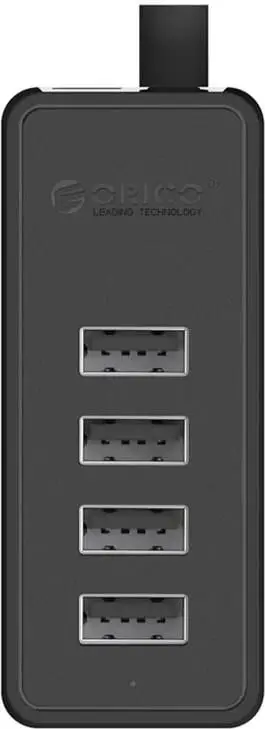 USB Hub Orico W5P-100, 4x USB 2.0, 1m kabllo, e zezë