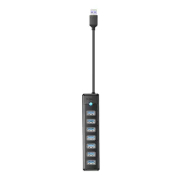 Kasë Orico PW7U, 7x USB 3.0, e zezë