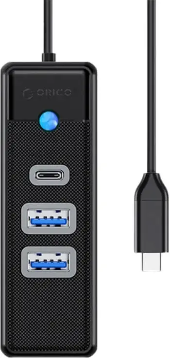 Hub Orico PWC2U-C3-015-BK-EP, 2x USB 3.0 + USB-C, 5 Gbps, 0.15m, zi