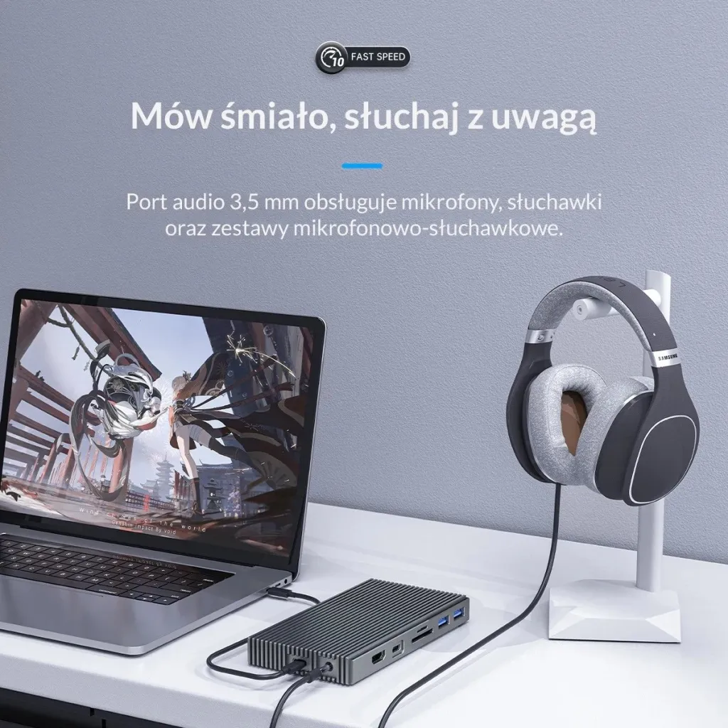 Hub Orico 9w1, NVMe, gri - 5