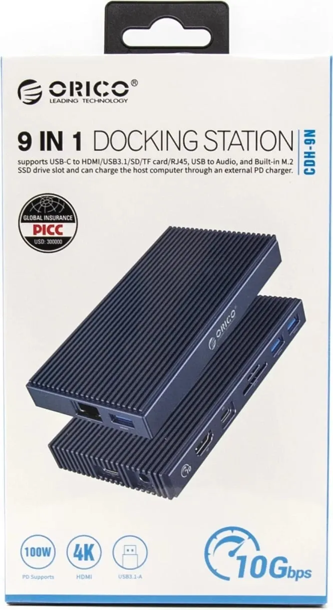 Hub Orico 9w1, NVMe, gri - 8