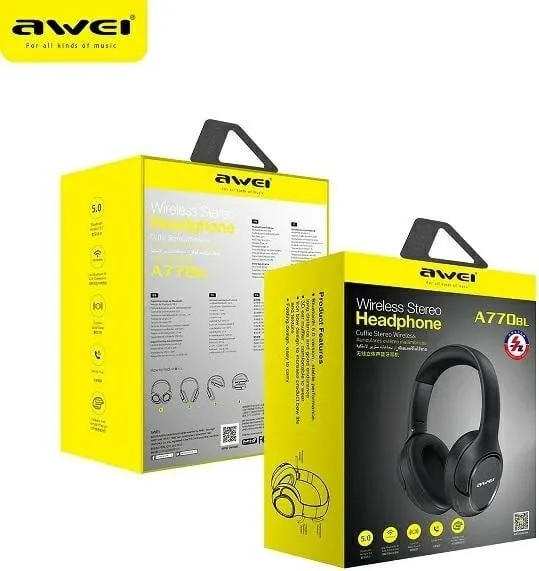 Kufje Awei A770BL (AWEI059BLK), bluetooth, të zeza - 2