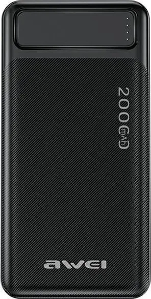 Powerbank Awei P6K, 20000mAh, me dalje USB të shumëfishta, i zi