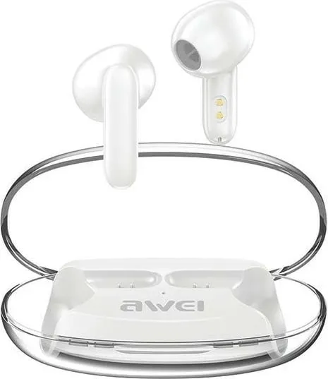 Kufje pa tela Awei T85, Bluetooth 5.3, TWS, të bardha - 1