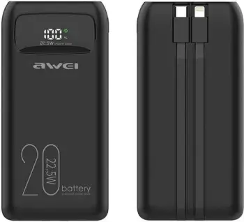 Powerbank Awei P169K, 20000mAh, 22.5W, i zi
