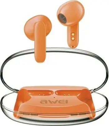 Kufje Awei T85, TWS Bluetooth 5.3, ENC, portokalli